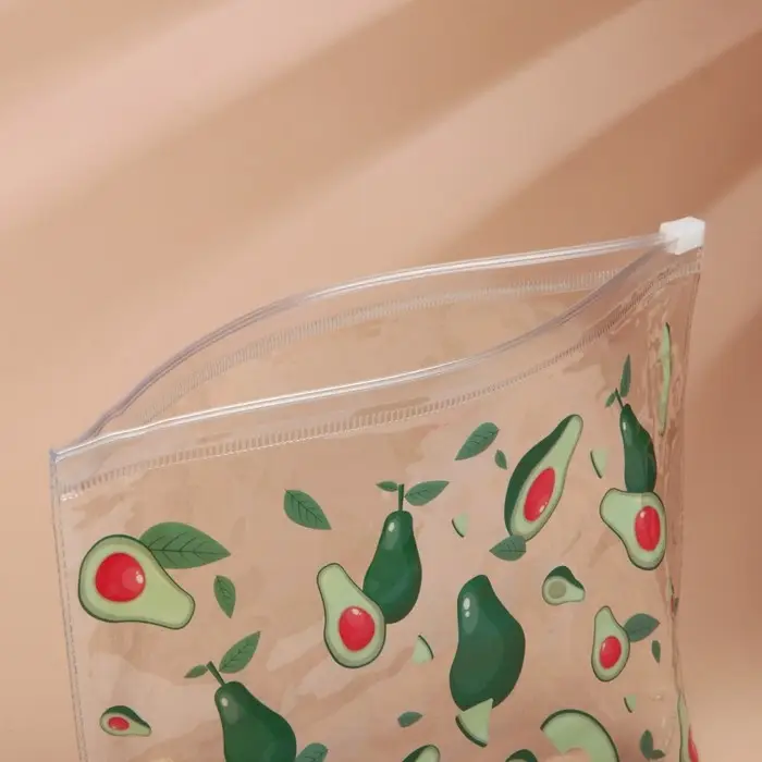 Косметичка из прозрачного PVC 21&times;2&times;14 см &laquo;Авокадо&raquo;