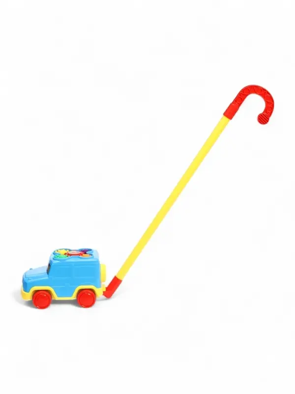 Каталка на палочке  Каталка на палочке "Машинка" с шестеренками