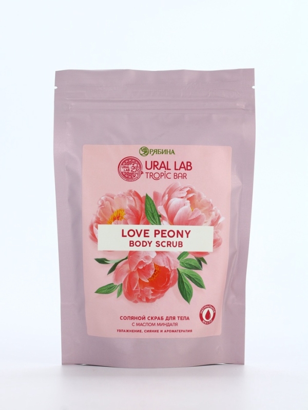 Скраб для тела соляной «Пион» с маслом миндаля, 250 г TROPIC BAR Скраб для тела соляной «Пион» с маслом миндаля, 250 г TROPIC BAR