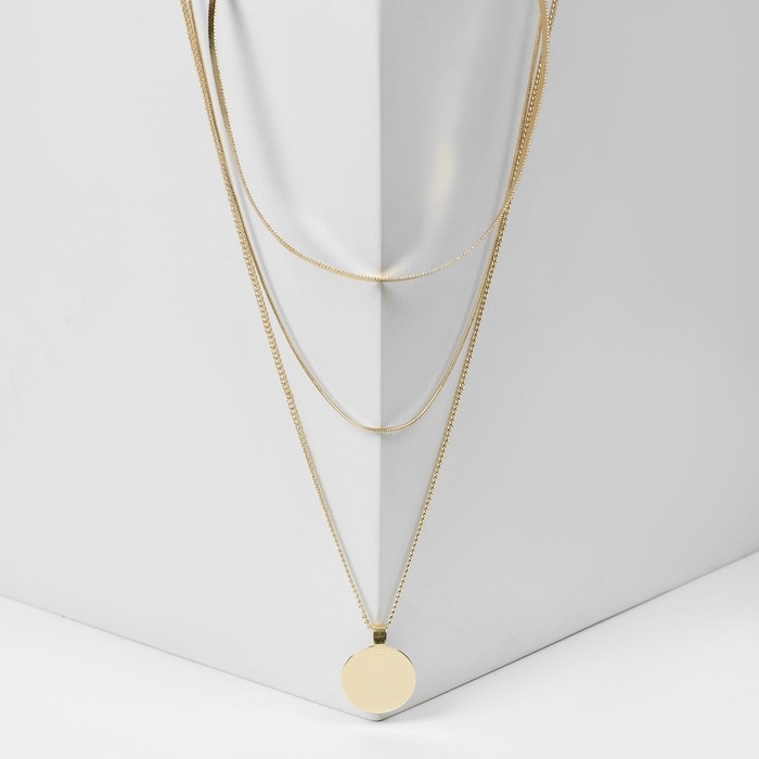Кулон «Цепь» классический диск, цвет золото, 50 см Кулон «Цепь» классический диск, цвет золото, 50 см