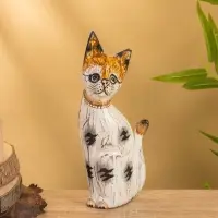 Сувенир «Кошка в ошейнике», 7×3.5×20 см, дерево, МИКС