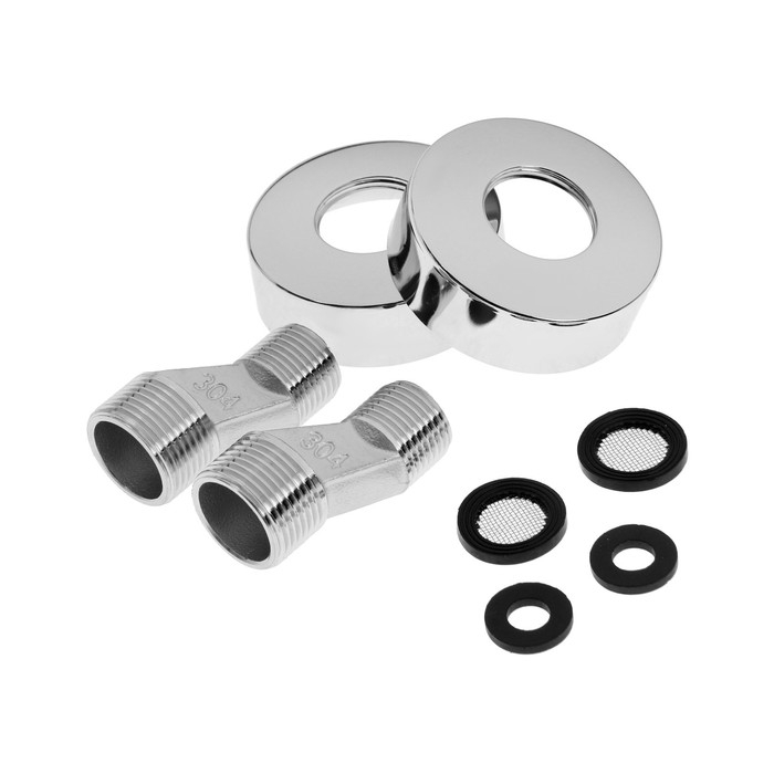 Смеситель для ванны Accoona A62305, двухвентильный, термостатический, душевой набор, хром