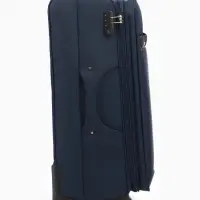 Чемодан на колёсах TEXTURA, кодовый замок, текстильный, с увеличением, 47&times;30&times;78 см, 28", синий