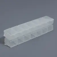 Органайзер для хранения мелочей, с подвесом, 2 шт., 14 ячеек, 15.2&times;3.2&times;1.8 см, прозрачный