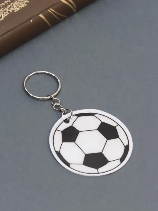 Светоотражающий брелок для ключей на кольце «Футбольный мяч», пластик, 6×6 см