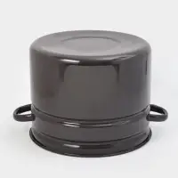 Бак эмалированный, 16 л, d=31 см, без декоры, графитовый
