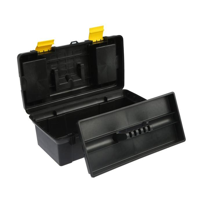 Ящик для инструмента ТУНДРА, 16 Ящик для инструмента ТУНДРА, 16", 410 х 210 х 185 мм, пластиковый, лоток, два органайзера