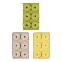 VETTA Форма силиконовая 6 ячеек, 27x16,5x3см "Пончики", 3 цвета