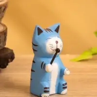 Сувенир «Кот с микрофоном», 3×4×8 см, дерево, МИКС