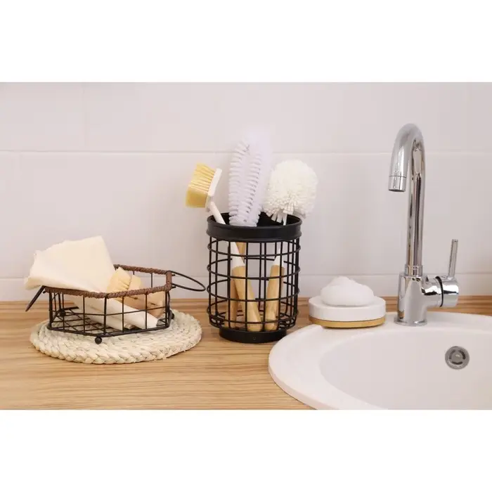 Корзинка универсальная Доляна, 17.5&times;20&times;7.5 см, чёрная