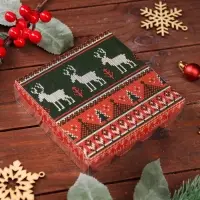 Коробка для печенья, «Скандинавия», 12×12×3 см, Новый год