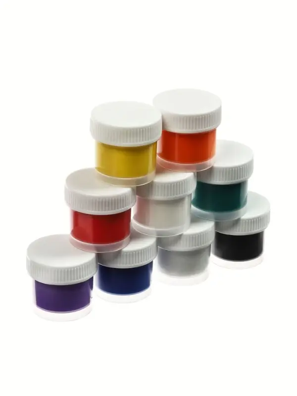 Краска по ткани акриловые, набор 9 цветов * 15 мл, с блёстками + классические