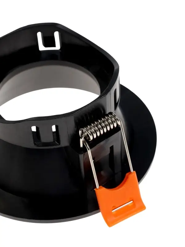 Светильник встраиваемый под лампу MR-16, круглый, пластиковый, чёрный