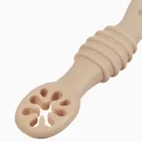 Ложка детская для прикорма, силикон, набор 2 шт., бежевый M&B