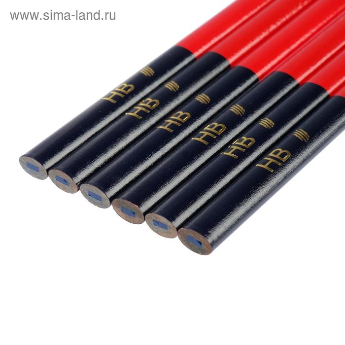 Карандаши строительные ТУНДРА, двухцветные, 180 мм, 6 шт. Карандаши строительные ТУНДРА, двухцветные, 180 мм, 6 шт.