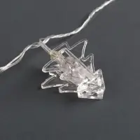 Гирлянда &laquo;Нить&raquo; 4.5 м с насадками &laquo;Прищепки-ёлочки&raquo;, IP20, прозрачная нить, 20 LED, свечение белое, 220 В