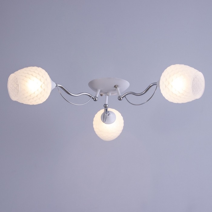 Люстра Люстра "Элия" 3хЕ27 40Вт бело-хромовый 47х47х18 см BayerLux