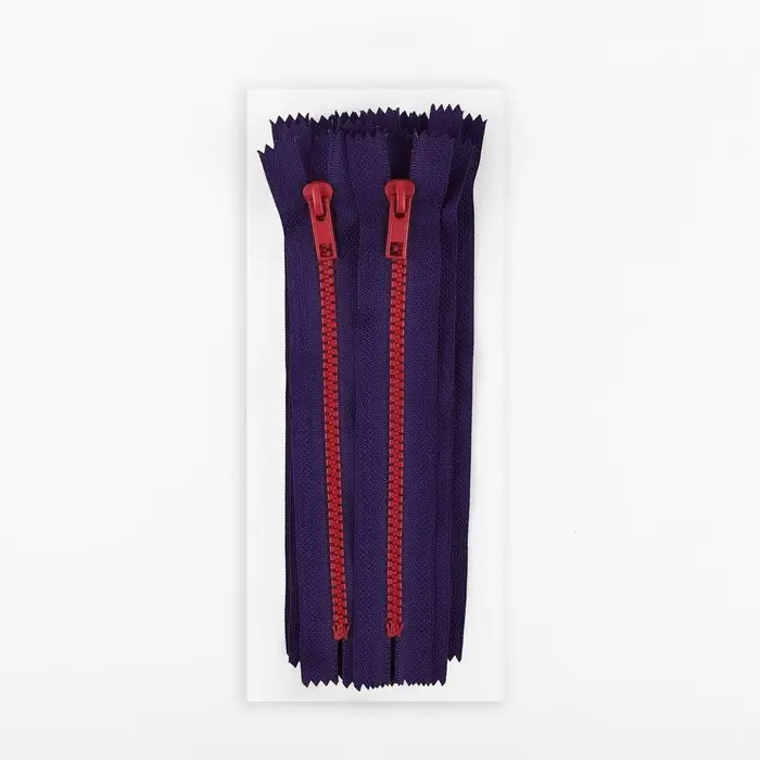 Молния «Трактор», №5, неразъёмная, замок автомат, 18 см, синяя, красная Молния «Трактор», №5, неразъёмная, замок автомат, 18 см, синяя, красная