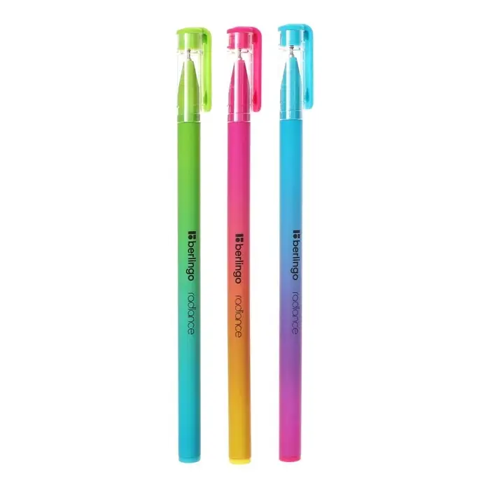 Ручка шариковая Berlingo. Radiance, синий стержень, узел 0.7 мм, МИКС