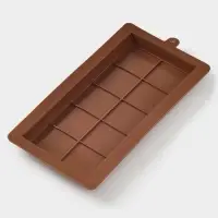 Форма для дубайского шоколада "Классика" 25,5x13,5x2,5 см, цвет коричневый