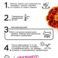 Семена цветов Бархатцы отклонённые "Медок", смесь, 0,3 г