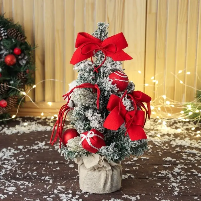 Ёлка декор Ёлка декор "Сюрприз в мешочке" 31х17 см, красный