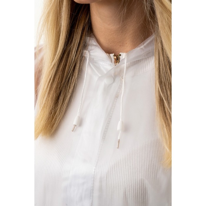 Дождевик взрослый плащ «Я бы вышла из зоны комфорта, но мне не в чем», размер 42-48, 60 х 110 см, цвет белый Дождевик взрослый плащ «Я бы вышла из зоны комфорта, но мне не в чем», размер 42-48, 60 х 110 см, цвет белый