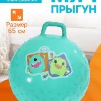 Мяч прыгун массажный 65 см, МИКС