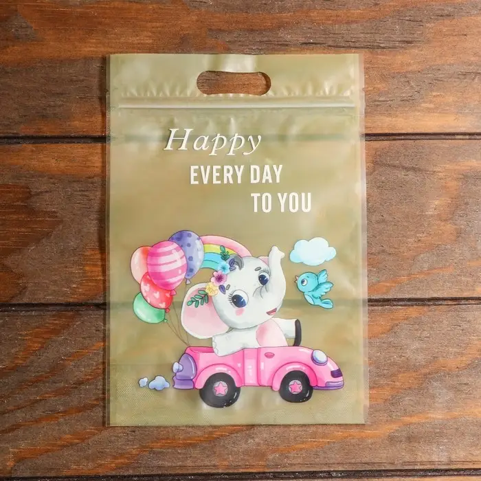 Пакет подарочный, с zip-lock застежкой, 15 х 22 см, МИКС Пакет подарочный, с zip-lock застежкой, 15 х 22 см, МИКС