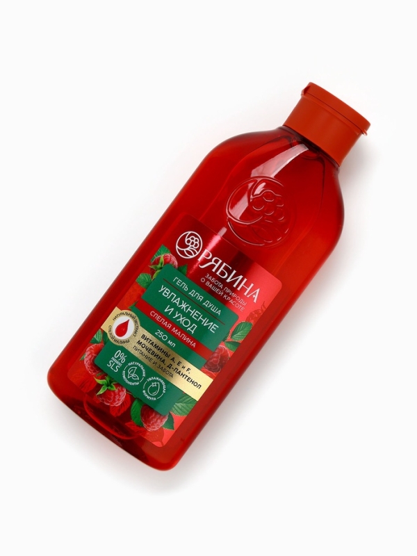 Шампунь для волос, питающий уход, аромат малины, 250 мл, Рябина Шампунь для волос, питающий уход, аромат малины, 250 мл, Рябина