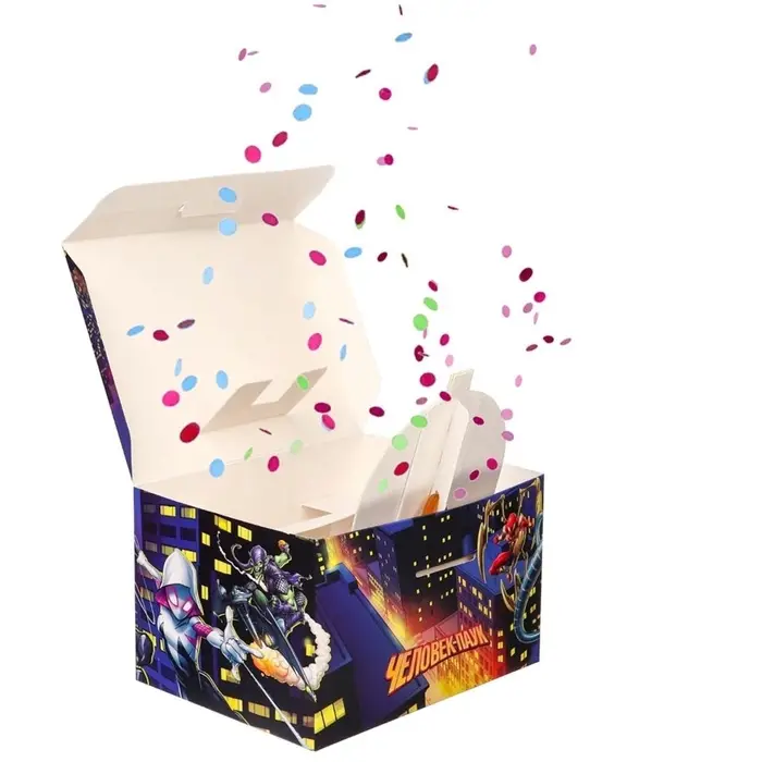 Бум-коробка сюрприз складная &laquo;Супергерой&raquo;, 20&times;15&times;12.5 см