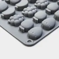 Форма для мармелада Доляна «Фрукты», силикон, 21,3×14,4×1,5 см, 25 ячеек (3×2 см), цвет серый