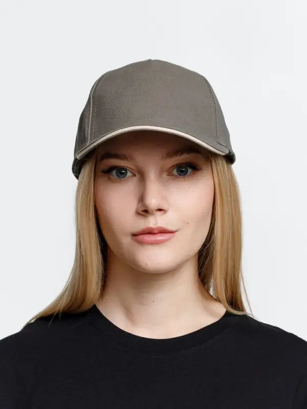 Бейсболка Long Beach, хаки с бежевым Бейсболка Long Beach, хаки с бежевым