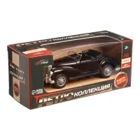 Машинка металлическая &laquo;Ретро&raquo;, 1:32, инерционная, открываются двери, цвет красный