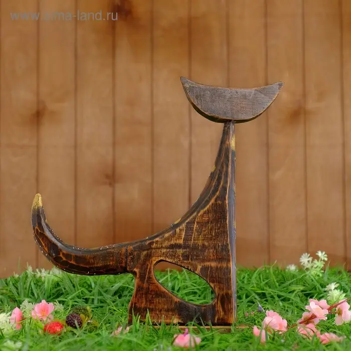 Сувенир дерево "Лунный кот" 35х28х5 см