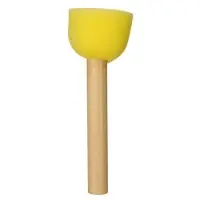 Кисть - спонж для рисования, круглая, деревянная ручка, в пакете