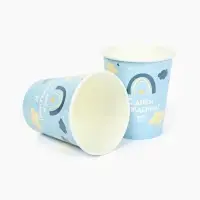 Стакан одноразовый бумажный «С Днём рождения», голубой, 250мл