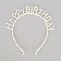 Ободок "Happy birthday" жемчужный