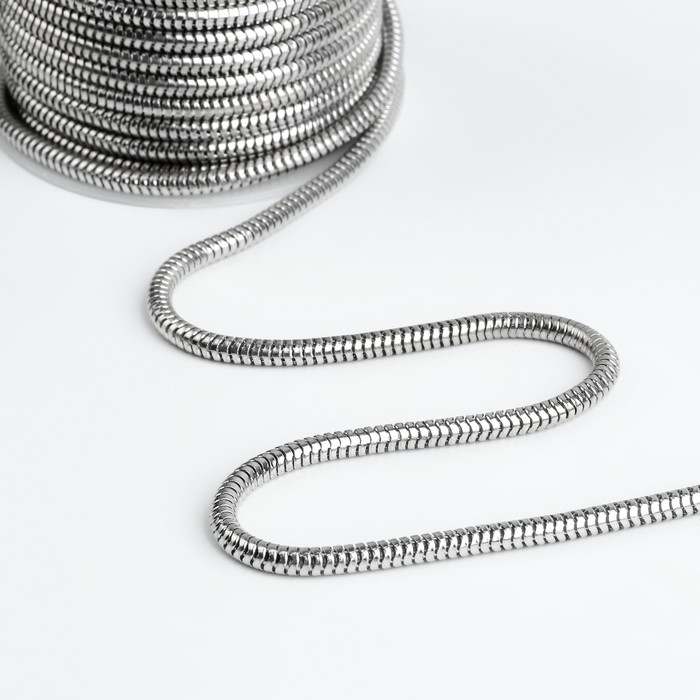 Цепочка для сумки, железная, d = 3 мм, 10 ± 0,5 м, цвет серебряный Цепочка для сумки, железная, d = 3 мм, 10 ± 0,5 м, цвет серебряный