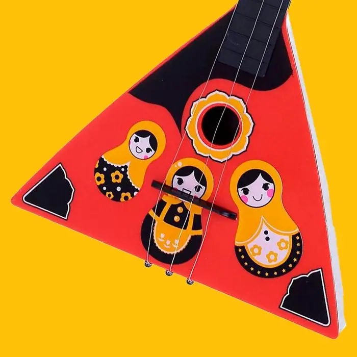 Балалайка &laquo;Матрёшка&raquo;, цвет красный