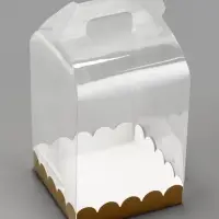 PVC Коробка для бенто - торта, прозрачная, 14&times;14&times;18 см
