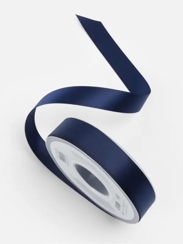 Лента атласная TEIRA, двухсторонняя, 20 мм, 25&plusmn;1 м, тёмно-синий №330