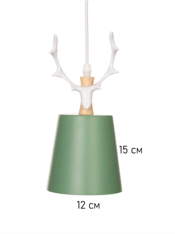 Светильник BayerLux Светильник BayerLux "Олень" 1хE27 40Вт зеленый-белый 13х13х100 см