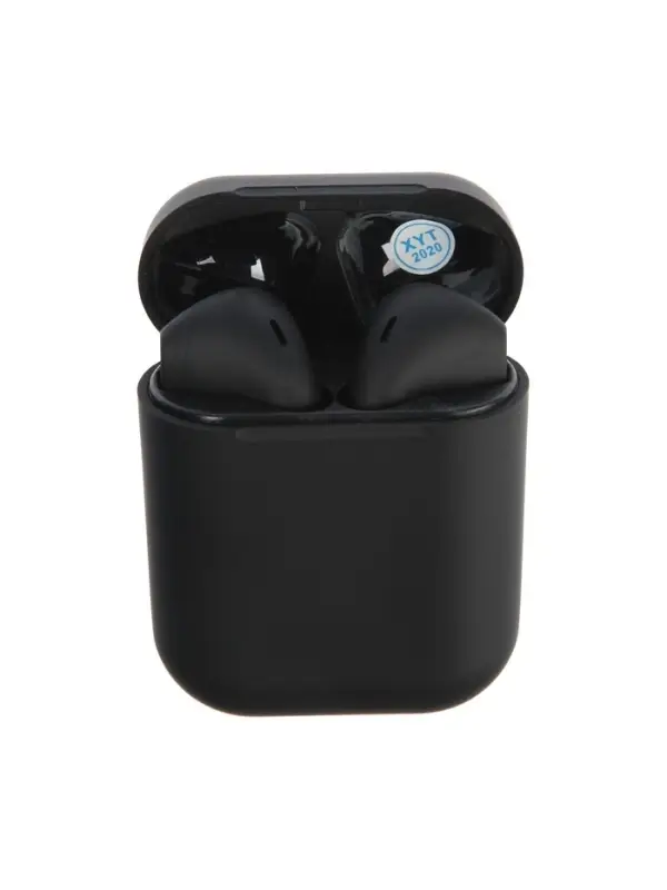 Наушники беспроводные Luazon i12, TWS, вкладыши, Bluetooth 5.0, 35/300 мАч, сенсор, чёрные матовые