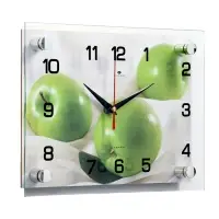 Часы настенные: Кухня, &laquo;Яблоки&raquo;, бесшумные, 20&times;26 см