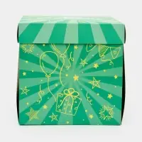 Бум-коробка подарочная с бабочками &laquo;Тебе подарочек&raquo;, 12 х 12 х 12 см