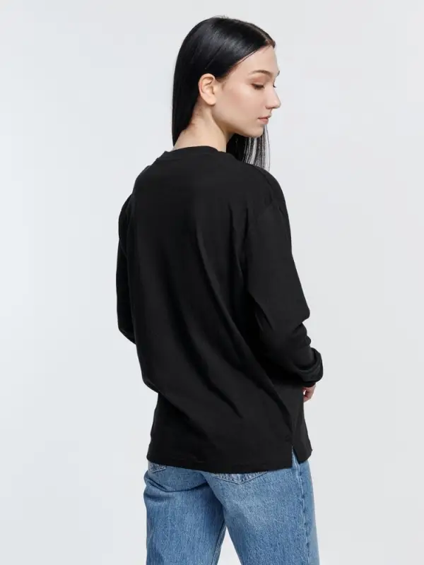 Футболка унисекс с длинным рукавом Pioneer LSL, черная, размер XS