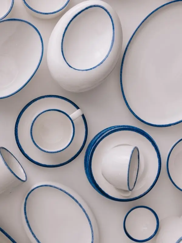 Блюдо сервировочное Magistro Blue Lagoon, 21&times;14.4&times;3.5 см, фарфор, белое