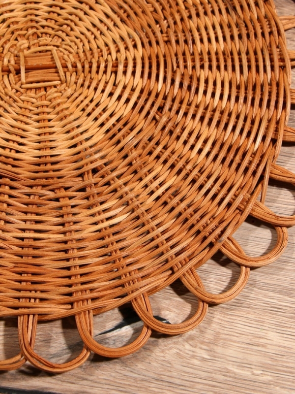 Подставка под горячее, 40х40х1 см, ротанг Подставка под горячее, 40х40х1 см, ротанг