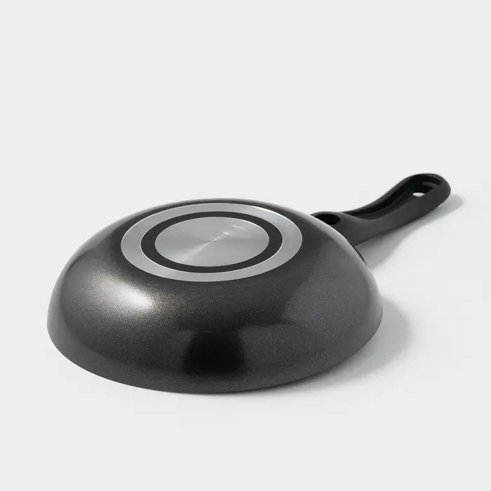 Сковорода Forever, d=18 см, съёмная ручка, стеклянная крышка, антипригарное покрытие, алюминий, чёрная